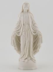 Statue Vierge Marie Miraculeuse - Résine Blanche - 14 cm