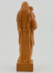 Statue Sainte Vierge Marie à l'Enfant Jésus - Ton Bois - 16 cm