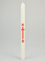 Bougie Cierge de Baptême - Alpha Oméga - 30 cm