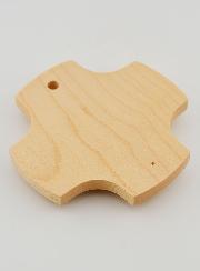 Croix Enfant en Bois d'Erable - Mon Ange Protecteur en Verre