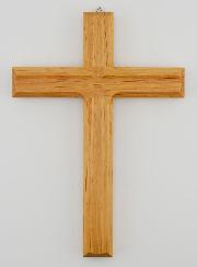 Croix en Bois Artisanale et Sculptée - 17 cm