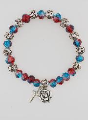 Bracelet Dizainier Perles de Cristal et Perles d'Argent