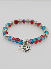 Bracelet Dizainier Perles de Cristal et Perles d'Argent