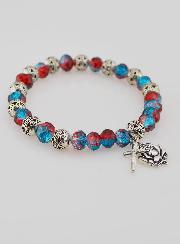 Bracelet Dizainier Perles de Cristal et Perles d'Argent