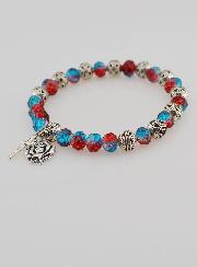 Bracelet Dizainier Perles de Cristal et Perles d'Argent