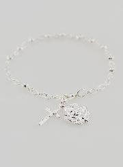 Bracelet Chapelet Dizainier en Perles d'Argent 4 mm