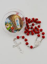 Chapelet en Bois de Rose de Lourdes