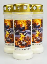 Lot de 3 Bougies de Cimetière Âmes du Purgatoire