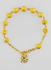 Bracelet Dizainier de Lourdes - Perles d'Or - 19 cm