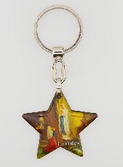 Porte-Clés Etoile de Notre Dame de Lourdes - 4 cm