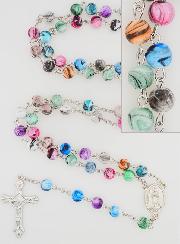 Chapelet Mode Fashion de Lourdes en Perles Arc-en-ciel - 70 cm