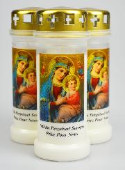 3 Bougies de Cimetière - Notre Dame du Perpétuel Secours