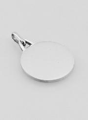 Médaille Vierge au Voile Profil Gauche en Argent Massif - 16 mm