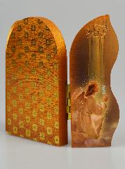 Icône Triptyque Sacré Coeur de Jésus - 12 cm