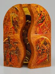 Icône Triptyque Vierge de Vladimir - 12 cm