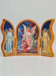 Icône Triptyque Mon Ange-Gardien Protecteur - 12 cm
