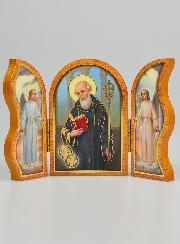 Icône Triptyque Saint Benoît - 12 cm