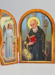 Icône Triptyque Saint Benoît - 12 cm