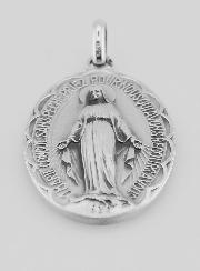 Médaille Miraculeuse Festonnée en Argent Massif - 35 mm