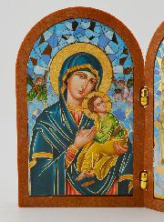 Icône Diptyque Notre Dame du Perpétuel Secours + Prière de Bénédiction