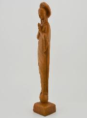 Statue Notre Dame de la Prière - Ton Bois - 24 cm