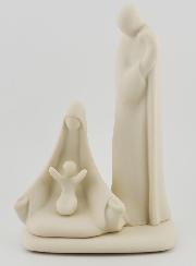 Statue Sainte Famille Moderne Artisanale - Porcelaine - 16 cm
