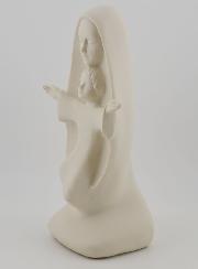 Statue Vierge Marie à l'Enfant Jésus Moderne - Porcelaine - 20 cm