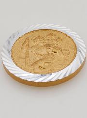 Plaque Auto Saint Christophe Argenté et Doré - 3.5 cm