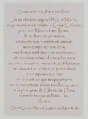 Carte de Baptême - Consécration à Jésus par Marie