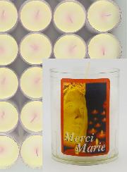 10 Bougies Veilleuses Sainte Vierge - Merci Marie Fête du 8 Décembre