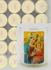 24 Bougies Veilleuses Notre Dame du Perpétuel Secours