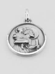 Médaille de Saint Christophe Facettée en Argent 925/1000 - 20 mm
