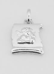 Médaille Ange-Gardien Parchemin en Argent 925/1000 - 18 mm