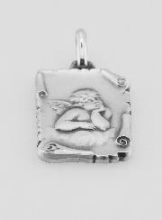 Médaille Ange-Gardien Parchemin en Argent 925/1000 - 20 mm