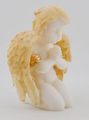 Statue Ange-gardien Protecteur en Prière en Albâtre - 9 cm