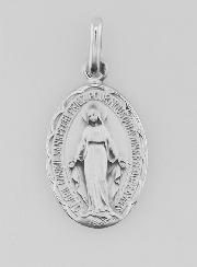 Médaille Miraculeuse Festonnée en Argent Massif - 20 mm
