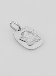 Médaille Ange Gardien Protecteur Argent Massif - 15 mm