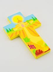 Croix Enfant en Bois Ma Première Communion - 15 cm