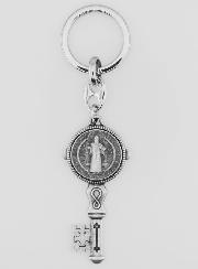 Porte-Clés Clés de Saint Benoît avec Médaille - 6 cm