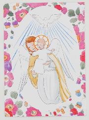 Carte de Baptême - Ange-Gardien Protecteur et Esprit Saint