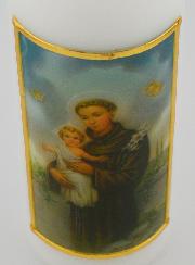 Cierge Religieux - Icône de Saint Antoine de Padoue - 15 cm