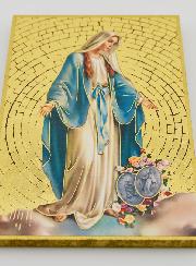 Cadre Icône Vierge Miraculeuse Rue du Bac - 15 cm