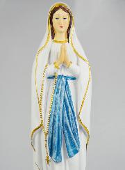 Statue Vierge Marie de Lourdes sur Socle - 60 cm