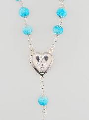 Chapelet en Perles Bleues Fashion en Emaux