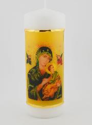 Cierge Religieux - Icône Notre Dame du Perpétuel Secours - 15 cm