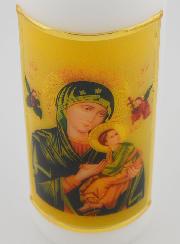 Cierge Religieux - Icône Notre Dame du Perpétuel Secours - 15 cm