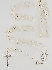 Chapelet de Lourdes en Perles de Cristal - 55 cm
