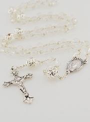 Chapelet de Lourdes en Perles de Cristal - 55 cm