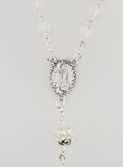 Chapelet de Lourdes en Perles de Cristal - 55 cm