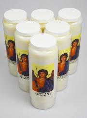 Lot de 6 Bougies de Neuvaine à Saint Raphaël Archange